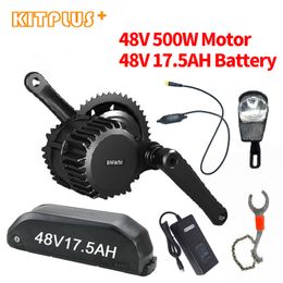 BAFANG 48V 500 W Mid Drive Motor met Ebike Batterij 17.5Ah Electric Bike Kit Optioneel display