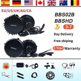 BAFANG BBS01B BBS02B BBSHD 48V 750W 1000W MIDDRIVE MOTOR Fiets Elektrische ebike-conversiekit Krachtige centrale e-bike motor