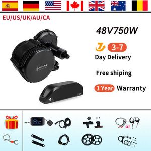 Bafang Mid Drive Motor 48V 750W BBS02 KITS BBS02B ELEKBEERDE EBICE-conversiekits voor elektrische fiets met 48V20AH E-Bike Battery 18650 Cellv