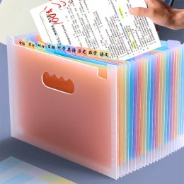 Sac 13/25 poches POCHETS Fichier debout Sac de document de dossier A4 Fichier de fichiers A4 pour Office School Home Desktop Organization File Stockage Sacs