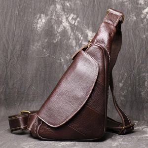 Sac 2024 mode unisexe épaule messager Sports de plein air peau de vache en cuir véritable pochette hommes téléphone portable portefeuille concepteur