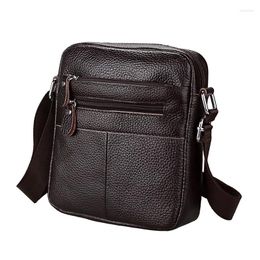 Sac 2024 hommes sacs de messager en cuir véritable hommes décontracté voyage affaires petit bandoulière épaule pour homme Bolsa Masculina