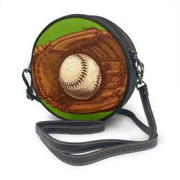 Bolsa 2024 Oln Fashion Fomen Women's Smalled Round Baseball Messenger Crossbody Teléfono Monedera