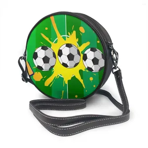 Tas 2024 Oln zomer dames mode kleine ronde ronde cool groen voetbalveld schouder messenger crossbody telefoon munt portemonnee