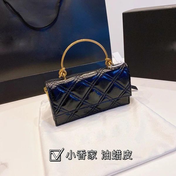 Bolsa 2024 Spring Style Ladies Leather Smare Square Handbag Fashionable Simple Casual All-Match One-Ho-houle Embrague