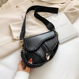 Sac 2024 Spring Women's Saddle Pu Leather Femmes Handsbag Light Luxury Designer Fashion Single Single Messenger Sacs Bolsos