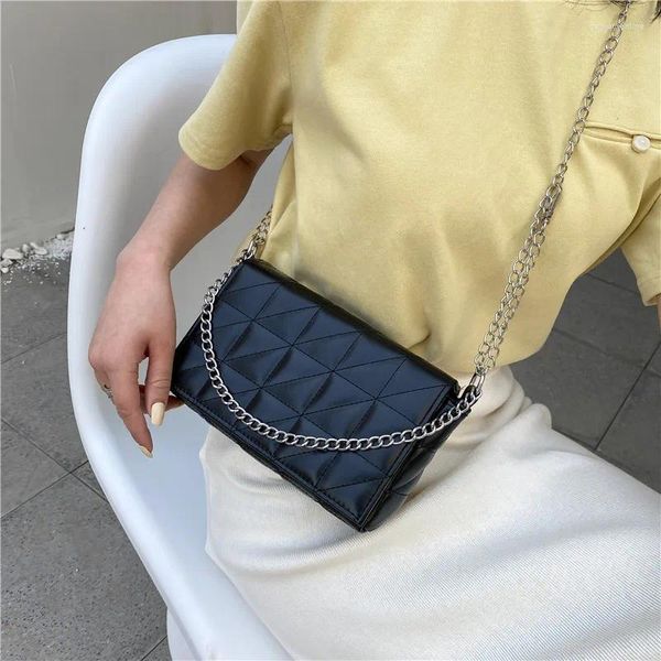 Bolso 2024 de diseño para mujer, bolsos de hombro con cadena gruesa, monederos acolchados y bolso de mano para mujer, bolso de mano para mujer