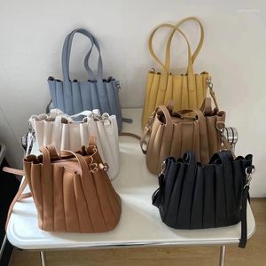 Sac 2024 Femelle Femme plissée en cuir PU Petit sacs à main Designer Organ Sets Japan Ladies Sale Vente entière