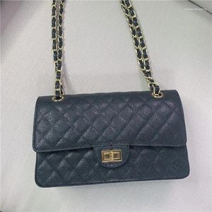 Sac 25cm sacs à main de créateur de haute qualité Style d'été chaîne de diamant Caviar cuir épaule diagonale rouge à lèvres pour femmes