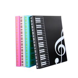 Bolsa 40 páginas Páginas A4 Música multicapa Puntuación de la carpeta de la carpeta Práctica de las hojas de papel de piano Organizador de almacenamiento de documentos