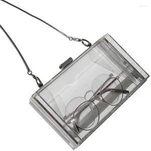 Tas Acryl Transparante Clutch Chain Box Dames Schoudertassen Harde Dag Koppelingen Bruiloft Feestavond Portemonnee (Zilver)