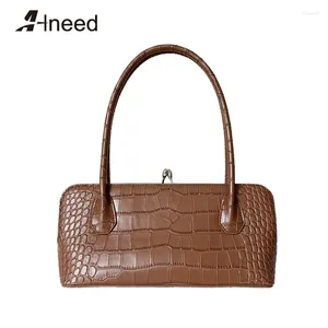 Tas Alneed 2024 Grote Tote Luxe Designer Hand voor vrouwen Kader schouder echt lederen modieuze portemonnees en handtassen