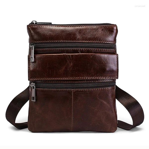 Bolso BOLEKE Bolsos de mensajero para hombre Bolsos cruzados de cuero Bolsos de hombre de negocios a la moda