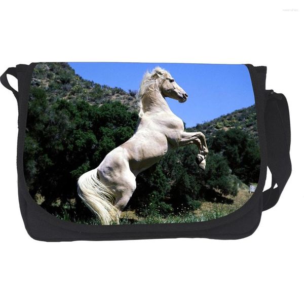 Sac Bolsas Mignon Animal Fou Cheval Caniche Adolescent Filles Messager Enfants Pour Femmes Décontracté Voyage Épaule