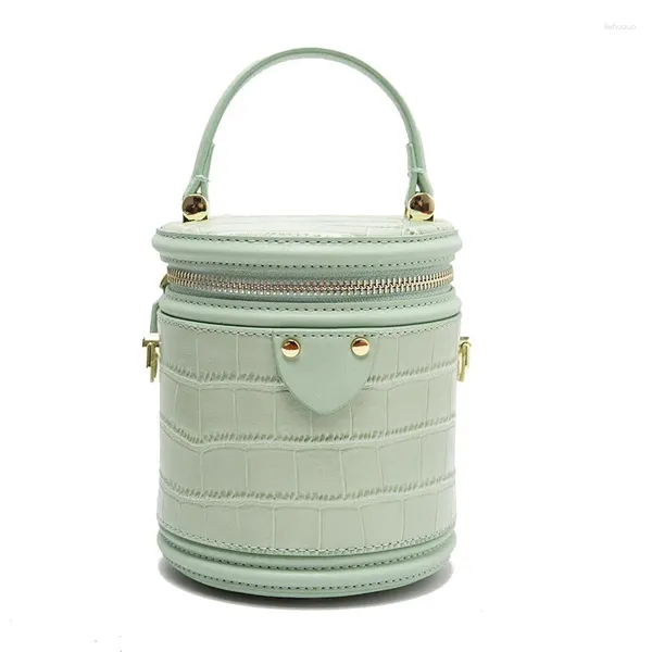 Sac Beaut Femmes Mini Leather Fashion Candy Colora Cylindrical Sacs pour 2024 Luxury Handbags Designer