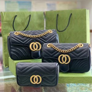 Designers sacs à la mode femme luxe réel sacs à main en cuir chaîne cosmétique messager shopping bottes bottes de portefeuille Lady Wallet