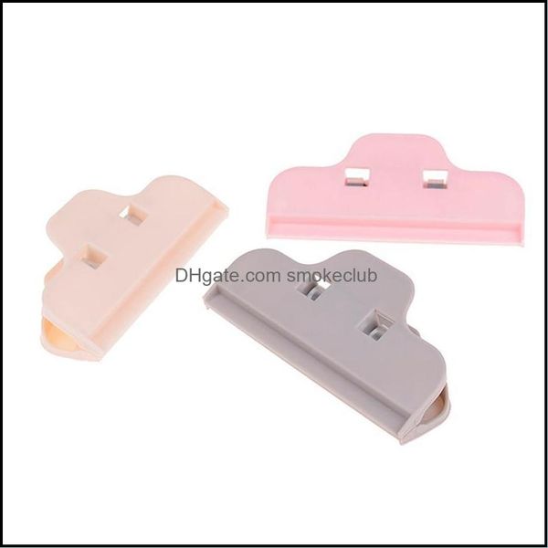 Sac Clips 1Pc Clip En Plastique Papier Fichiers Cuisine Stockage Des Aliments Maison Pince À Linge Bureau Pince Snack Joint Poche Titulaire Aléatoire Drop Delivery 2021