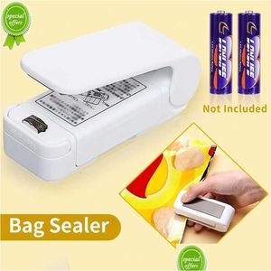 Clips para bolsas 1Pc Sellador de calor portátil Paquete de plástico Clip de almacenamiento Mini sellado Hine Handy Sticker Seal Sin batería Drop Delivery H Dhheq