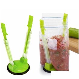 Clips De Sac Mains Baggy Rack Ouvreur En Plastique Clip Titulaire De Stockage Des Aliments Stand Hine Cuisine Outils Drop Delivery Maison Jardin Housekee Organi Dhgao