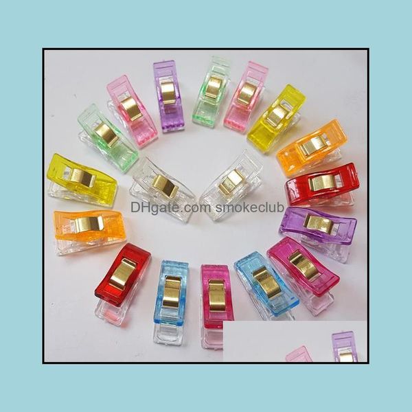 Clips de sac Organisation de stockage à domicile Housekee Garden Arrive 10 couleurs Support de merveille en plastique pour bricolage Patchwork Tissu Quilting Artisanat Couture