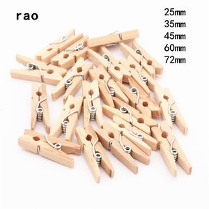 Bag Clips Made in China 25mm 35mm 45mm 60mm 72mm log Wooden Po Clothespin Craft Decoration School Office clips 230503