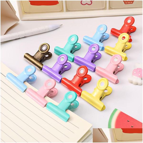 Sac Clips Métal Couleur Binder Noir Trombone Bureau 30 Mm Fournitures Scolaires Papeterie Reliure Fichiers Documents Lx4635 Drop Delivery H Dh4Jz