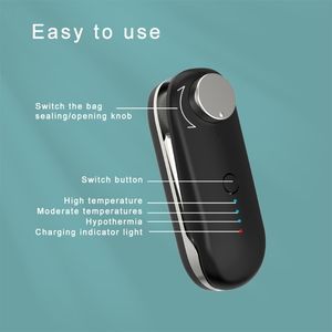 Clips de sac Mini thermoscelleuse portable USB rechargeable portable chauffage stockage des aliments en plastique machine de scellage clip avec aimant 230131