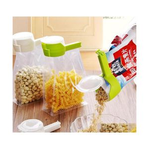 Clips para bolsas Sello para verter alimentos Clip de almacenamiento Sellado de refrigerios Kee Fresh Sealer Abrazadera Ayudante de plástico Food Saver Herramientas de cocina de viaje Wll744 Dr Otzfq