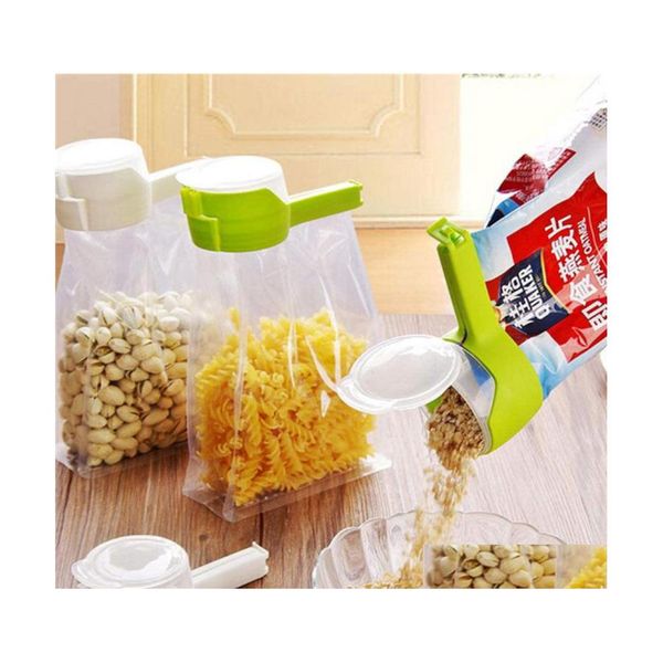 Clips de sac Joint Versez le clip de stockage des aliments Snack Sealing Kee Fresh Sealer Clamp Plastic Helper Foods Saver Voyage Cuisine Outils Yfa3060 D Otfip