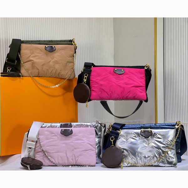 Sac à bandoulière en Nylon pour femmes, sacs à bandoulière chauds d'hiver, compartiments multipoches avec porte-monnaie rond