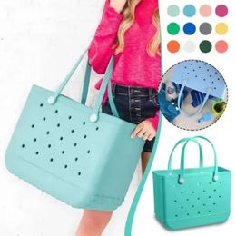 Sac personnalisé bogg tote silicone mode eva plastic plage sacs de plage femme d'été s