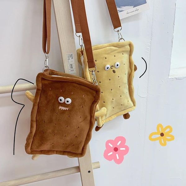 Sac mignon de dessin animé mode mini biscuit crossbody forme de la fille des filles et sacs à main pochette décontractée zip douce