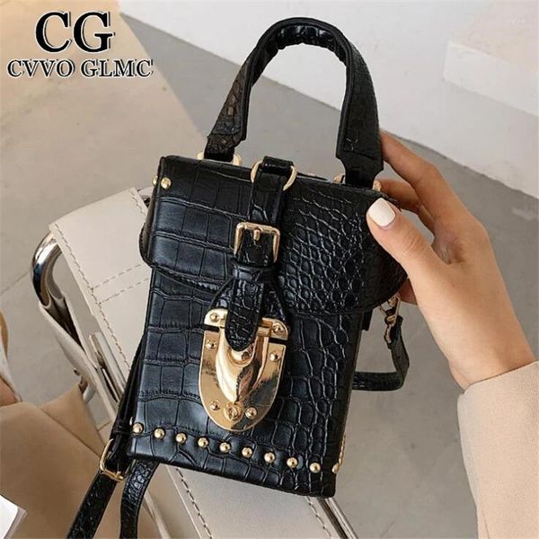 Sac Cvvo Glmc Sacs de selle en cuir PU pour femmes 2024 Designer Vintage Mini épaule Tendance Sacs à main et sacs à main