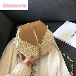 Bag Designer 2024 Crossbody for Women Handbags Summer Beach Straw dames Hand Rattan Apwison Messenger