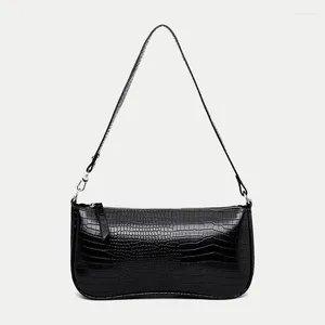 Sac Fashion Alligator Match épaule femme baguette messager sacs pu cuir en cuir simple sac à main sous-arme à main