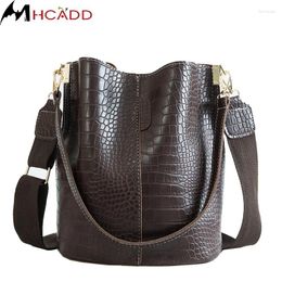 Bag Fashion Crocodile Crossbody For Women Shoulder Brand Designer Tassen PU Leather Bucket Handtas Top-Handl