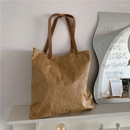 Sac mode coréen version simple dupont à main vintage vintage kraft papier cuit tyvek one épaule chevauchent les femmes