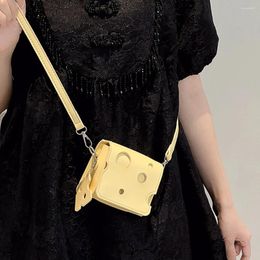 Sac à main en cuir PU pour femmes, Mini sacs à main à bandoulière en forme de fromage, sacoches à bandoulière avec pendentif en tranche, pour filles