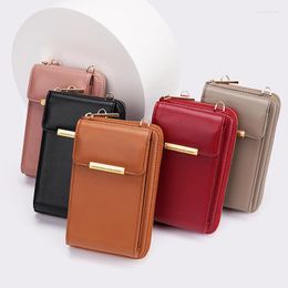 Sac Fashion Mobile Phone Shower For Women Carte Holder à l'intérieur du cuir PU Small Crossbody Cell Phone Phone Bags Dames Handbag Designer