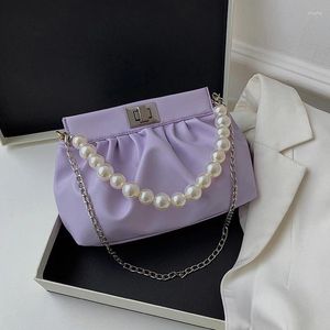 Bag Fashion Sacs à bandouliers pour femmes Sangs à main de chaîne de perle et sac à main