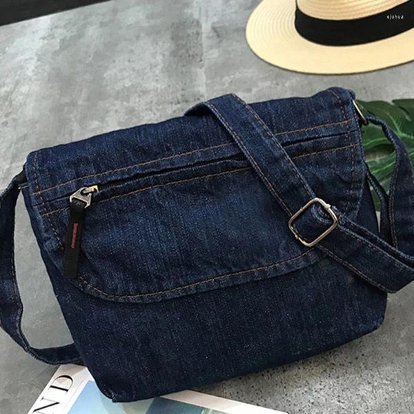 Sac mode jeans vintage volet simple denim femmes sacs sacs à main