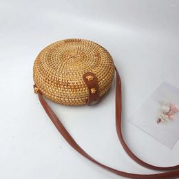 Bolsas de moda Mujeres Círculo de hombro Bali Bali Redonde Ratán Ratán Playa Playa Crossbody Bolsas Femininas 2024 #s