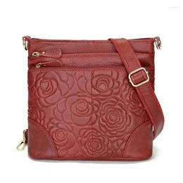 Tas fonmor vintage echte lederen dames handtas mode messenger tassen bloembakken telefoon schouder crossbody