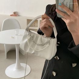 Sac pour femmes 2024 Fashion Design Texture's Texture Soft Cloud Fold Pearl Handsbag Sac à main