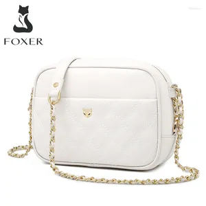 Bag Foxer 2024 Zomermerk Kussen Lady Crossbody Tassen Vrouwen Leer Schouder Casual Vrouw Space Pad Handgreep Purtus