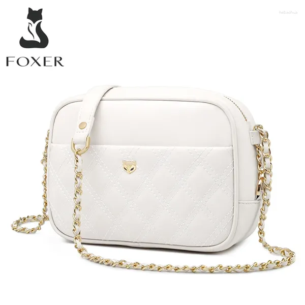 Bag Foxer 2024 Brand d'été Oreiller Lady Crossbody Sacs Femme Femme en cuir épaule Femelle décontractée PAD PADE PRISE