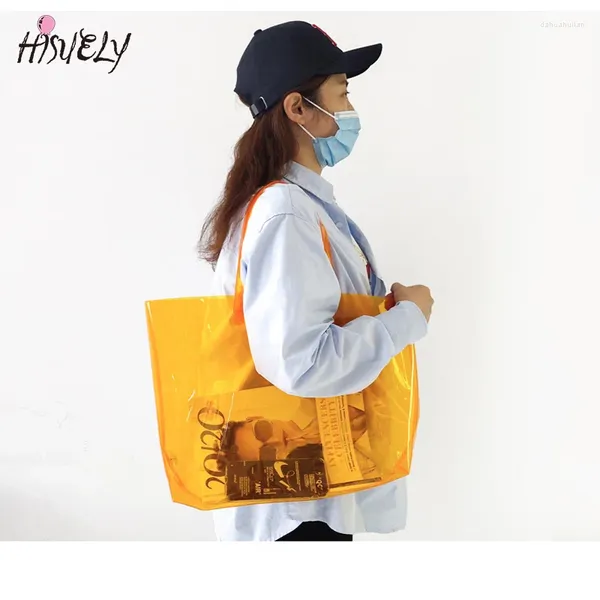 Sac Hisely Fashion Femmes Clear transparent épaule transparente Candue Candy Summer Bage Hands Sac Messenger Sacs BG1283