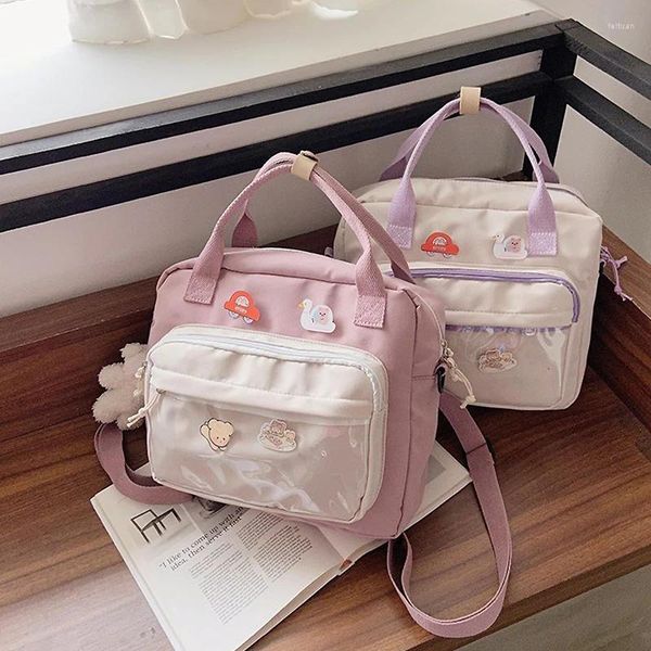 Sac itabag nylon ours de style japonais dames transparente lolita girl pvc ita tote à un épaule grand