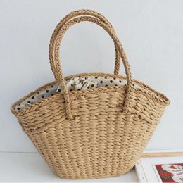 Bag Japan Ins Summer Summing Fashion Women Women Beach Point Lady Bag Baket Holiday Basket Bacetín de bolsillo