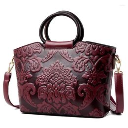 Sac Kajie National Vintage Flower Print Womens 2024 grande capacité Tente de main sac à main Luxur